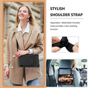 Kebiory for Lenovo Tab P12 12.7 Inch 2023 Tablet Case,Shoulder Strap Soft Silicone & Hard Back Hybrid Shockproof Protective Case for Lenovo Tab P12 TB-370FU/Xiaoxin Pad Pro TB-371FC (Black/Black)