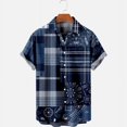 thumbnail image 2 of 2022 New Original Risk Free Wave Pattern 3D Printing Lapel Men's T-Shirt Top Hawaiian Beach Style, 2 of 5