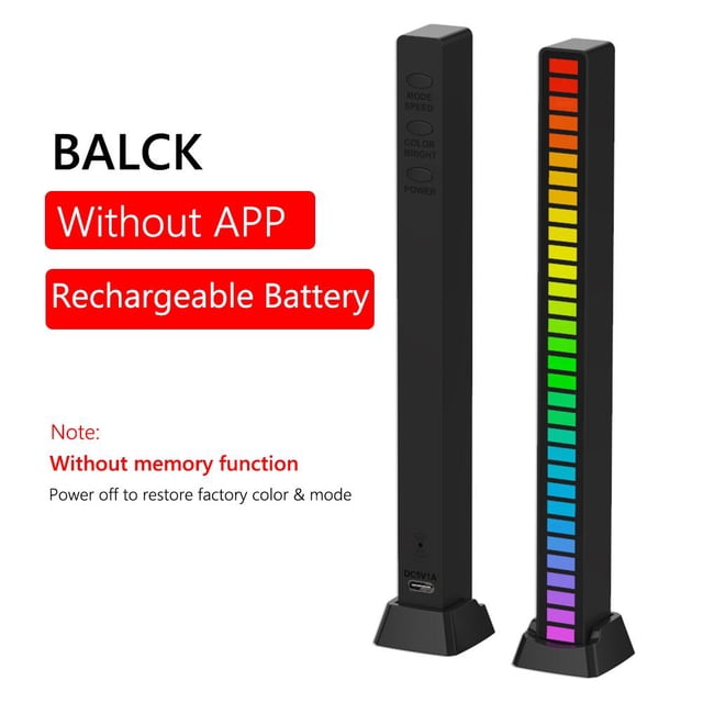 Control de sonido de la barra de la lámpara del ritmo de la música activada RGB recargable de 4 piezas