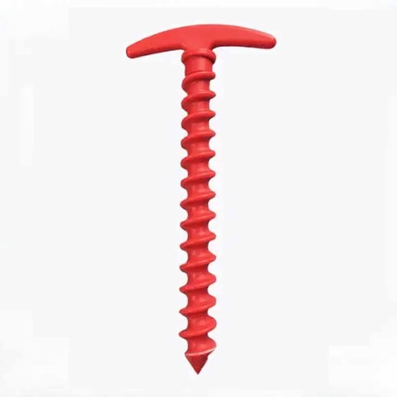 Heavy Duty Spiral Ground Anchors, 10-Inch Hard Plastic Tent Pegs with T-Handle, Screw-in Sand Stakes for Camping, Outdoor Canopies, Gardening, and Tying Down Tents