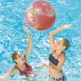 thumbnail image 6 of Qonioi Semi-Transparent Beach Balls, 40cm Glitter Inflatable PVC Water Toys, Multi-Color Floating Balls for Outdoor Sports Games, 6 of 7