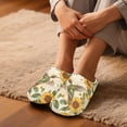 thumbnail image 5 of POLERO Soft House Slipper for Women Men Sunflower Hummingbird Print Warm Closed Toe Indoor Slipper Soft Sole Casual Home Slide Shoes, Size 6-7, 5 of 7