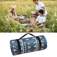 thumbnail image 2 of CSChome Outdoor Picnic Mat Aluminum Film Base Foldable Picnic Blanket Composite Process Camping Waterproof Damp-Proof Mat Retro Pattern, 2 of 7