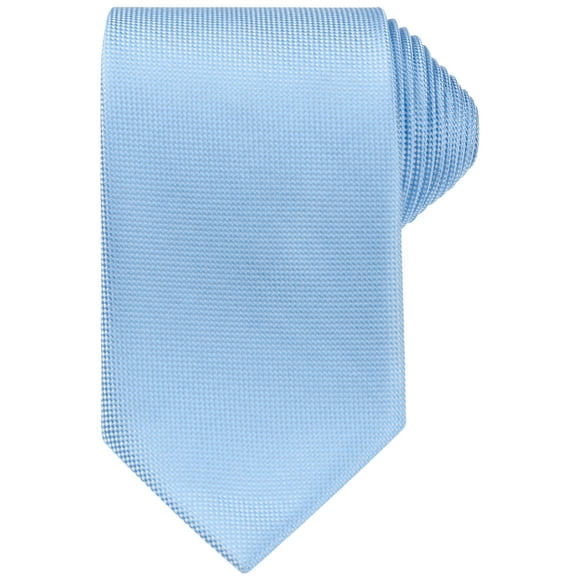 CORBATA CHIC para Hombres, Color Sólido, Corbatas Texturizadas Clásicas para Bodas Formales, Talla Única, Azul Claro