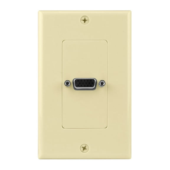 Skywalker Female to Female Wall Plate with VGA (Ivory)