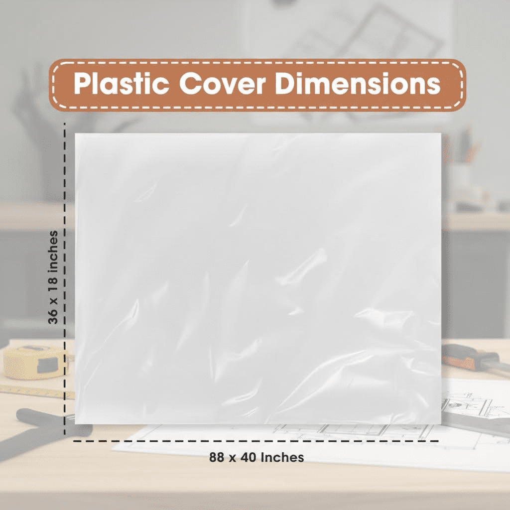 Heavy-Duty Clear Plastic Loveseat Covers, Waterproof Sofa Protectors for Dust, Dirt, and Moisture, Universal Fit Slipcovers for Furniture Protection (36x18x84x40 Inches)