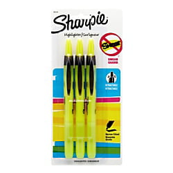 Sharpie® Accent® Retractable Highlighters, Fluorescent Yellow, Pack Of