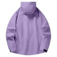 thumbnail image 4 of YLSDY Men's Casual Sports Jacket Waterproof Lightweight Hooded Shell for Travel Hiking Golf Raincoats with Multiple Pockets Purple M, 4 of 7