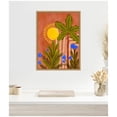 thumbnail image 3 of Kate and Laurel Moroccan Forest Framed Canvas Wall Art by Nikita Jariwala 18 x 24 Sylvie Natural, Traditional, Abstract, Tropical Art for Wall Decor, Living Room, Bedroom, 3 of 8