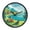 Blue Water Green Trees, variant on Indoor 12' Voice-Activated Luminous Decoration Wall Clock With LED Night Light Blue Water Green Trees