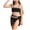 Black, variant on Pandaie Girl's Swimsuits 3 Piece Seashell Spaghetti Strap Textured Bathing Suit with Cover up Summer Beach Swimwear 12-13 T,Hot Pink