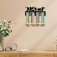 thumbnail image 6 of 1set Football Medal Holder Medal Hanger Medal Rack Display Hanging Awards Wall Mounted Room Decoration 3 Lines Design Hold 40+ Medals Gift for Football Player Men Women 11.4x5.1 Inch Black 1set, 6 of 9