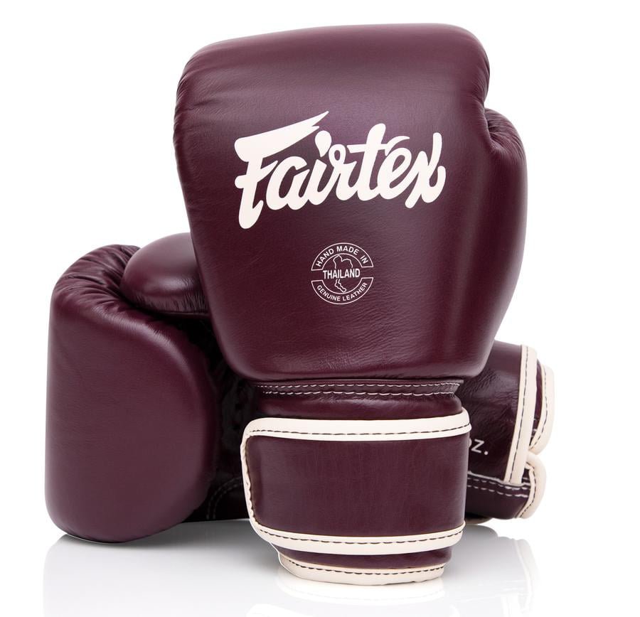 Fairtex Maroon Leather Muay Thai Boxing Gloves BGV16 