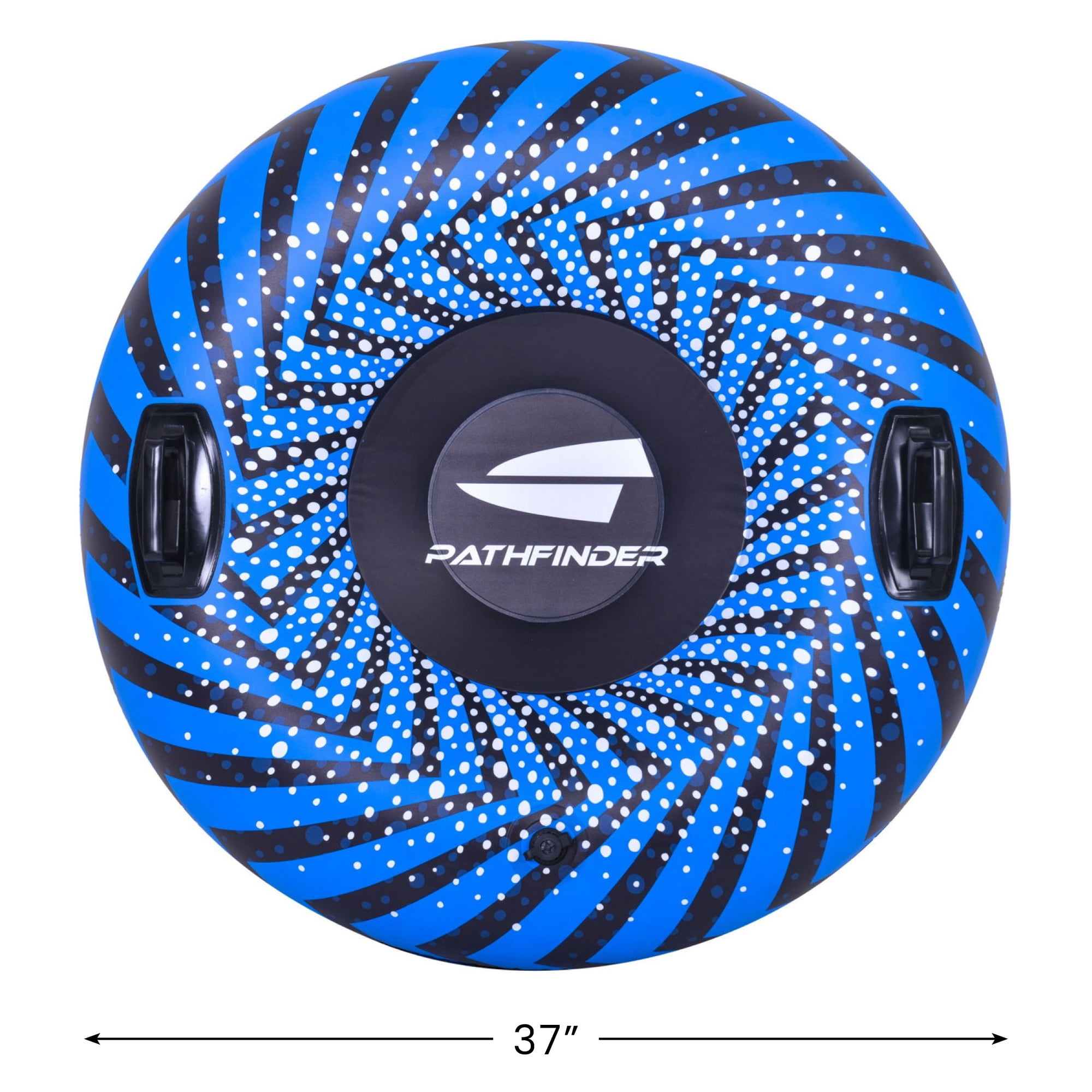 Pool Central Inflatable Ride-On Pool Float or Snow Tube - 37" - Blue and Black