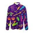 thumbnail image 4 of Dovford Men's Mardi Gras Novelty Button Down Long Sleeve Shirt, S-2XL, 4 of 5