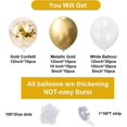 thumbnail image 2 of Adorno Y Decoración Kit De Guirnalda De Globos De Oro Blanco, 100 Piezas De Arco De Globo De Confeti De Cromo Metálico Y Oro Blanco con Cinta De Globo para Boda, Cumpleaños, 2 of 5