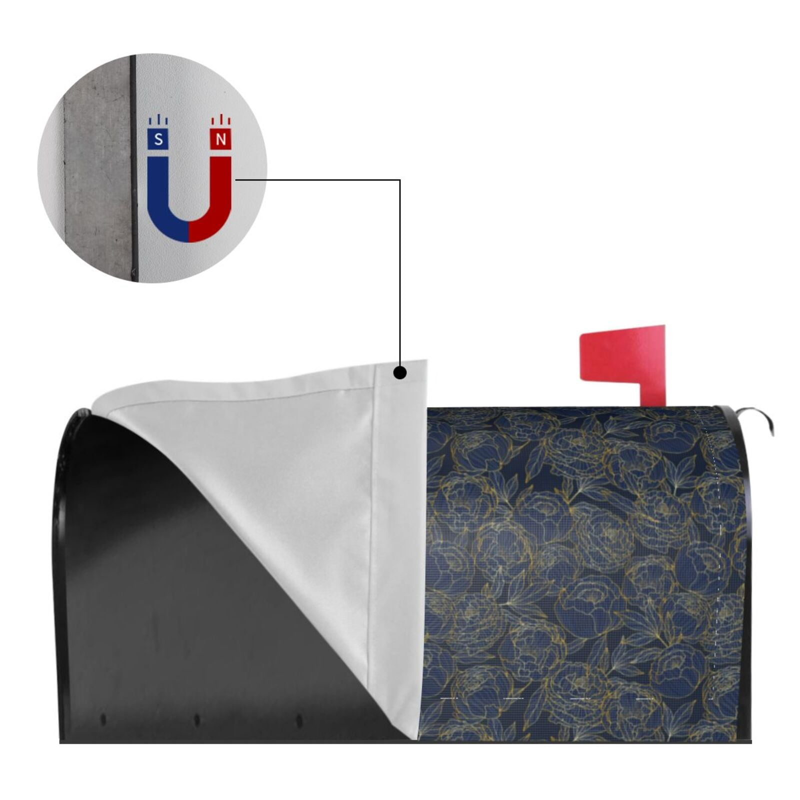Kdxio Magnetic Mailbox Cover 25.5x21 in Mailbox Cover Outdoor Decoration Holiday Mailbox Covers for Home Garden Yard-25.5x21 in