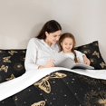 thumbnail image 5 of Manfei Dreamy Butterfly Child Bedding Comforter Set, Gold Dandelion Print Twin Comforter Sets, Glitter Stars Print Bedding Set, Super Cozy Room Decor, 2-Piece, 5 of 8