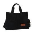 thumbnail image 2 of Bolso de hombro para mujer, elegante bolso de mano para niñas, pequeño bolso de mano de pana moderno, bandolera Negro, 2 of 9