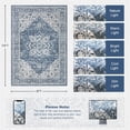 thumbnail image 2 of 8x10 Area Rugs for Living Room: Washable Rug Soft Vintage Boho Medallion Carpet Indoor Floor Non-Slip Stain Resistant Large Carpets for Bedroom Dining Room Farmhouse Nursery Home Office Blue, 2 of 18