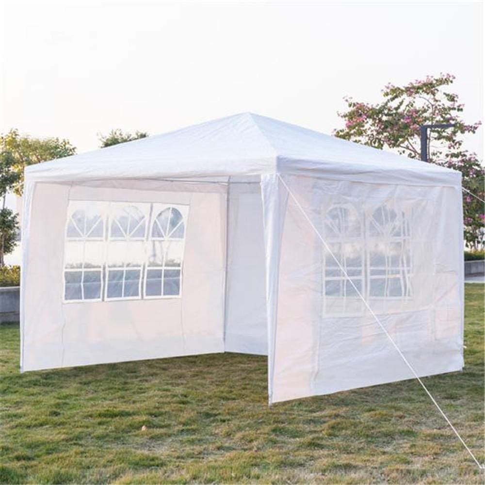 [US IN STOCK] 10 x 10 Three Sides Waterproof Tent with Spiral Tubes White