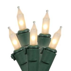 Vickerman 50 Mini Lumière Blanche sur Fil Vert 23 Pieds Brin de Lumière de Noël
