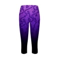 thumbnail image 4 of Only Moment Ladies Bermuda Shorts Clearance Sale Polyester,Spandex Printed Shorts High Waisted Stretch Ankle Pants for Women Business Casual Travel Athletic Work Yoga Shorts Dark Purple,S, 4 of 5