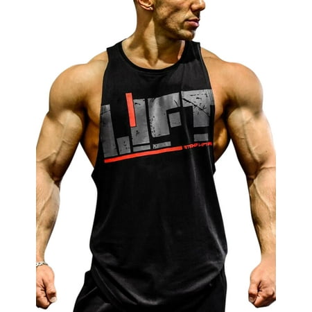 - Kojooin Men's Mucle Man Bodybuilding Stringer Tank Top Shirts