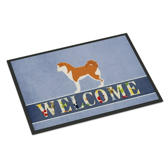 Carolines Treasures BB5576MAT Akita Welcome Door Mat Indoor Rug or Outdoor Welcome Mat 18x27 Doormat 18H X 27W