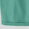 thumbnail image 6 of Fanxing Womens Comfy Cotton Linen Shorts Plus Size Wide Leg Bermuda Drawstring Shorts Summer Fashion Short Pants Loose Knee Length Shorts Green,XXXL, 6 of 6