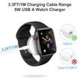 thumbnail image 2 of [Cargador] Cargador magnético JUCDEKE para Apple Watch de 1 m, color blanco, 2 of 9