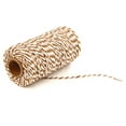 thumbnail image 1 of Inteprter Cuerda de algodón de colores para panaderos, artesanías rústicas, accesorios hechos a mano, cuerda de algodón, cordón de algodón Tela de costura y artesanía marrón + blanco Inteprter JJ20169-12, 1 of 1