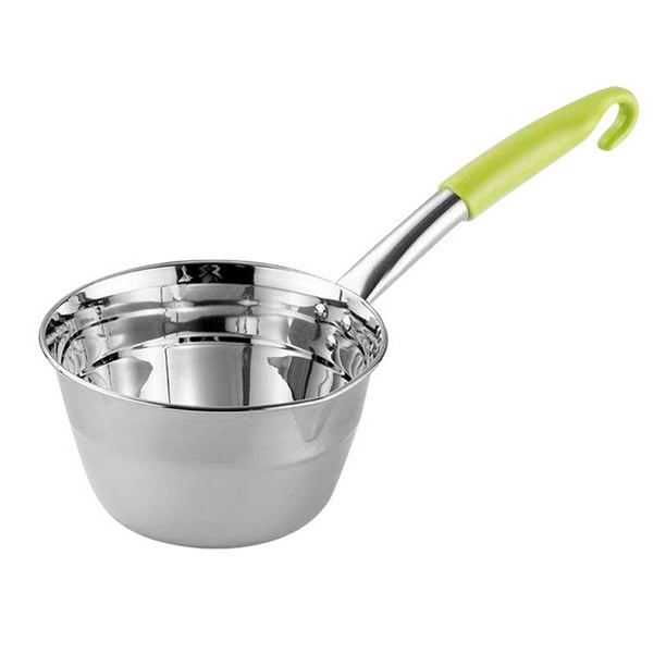 Kearding Cuchara para agua multifuncional de acero inoxidable para todas las tareas de cocina Gancho para cucharón de sopa de acero inoxidable 16CM