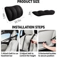 thumbnail image 6 of Lumbar Support Pillow for Car,Back Support for Car Seat Cushion,Adjustable Straps Securely Fixed Car Lumbar Support Pillow for Office Chair - Beige, 6 of 6