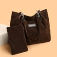 thumbnail image 5 of Czzoypi 2-Piece Tote Bag Wristlet Purse Set for Women, Large Capacity Tote Bag Shoulder Bag Fall Winter Purse Set, Casual Work Commute Handbag Set with Multiple Pockets, 5 of 5
