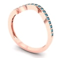 thumbnail image 2 of 0.21 ct Brilliant Round Cut Simulated Turquoise 18K Rose Gold Stackable Band SZ 7.75, 2 of 6