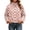 Pink, variant on Maqroz Lightweight Jackets for Women Cute Polka Dot Print Cropped Windbreaker Snap Button Down Front Coat with Adjustable Drawstring Hem for Spring Fall Season