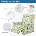 thumbnail image 5 of Kuiaobaty Lemon Flower Pattern Reclining Sofa Slipcover for Living Room Easy Replacement Recliner Chair Cover Large with Pocket Breathable Recliner Couch Cover Durable Reclining Slipcover, 5 of 8