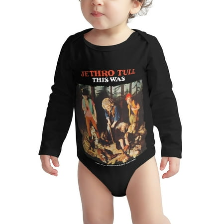 

Jethro Baby onesie Tull This was Baby Boy Girl Long Sleeve Bodysuit Snap Closure Black 2 Years