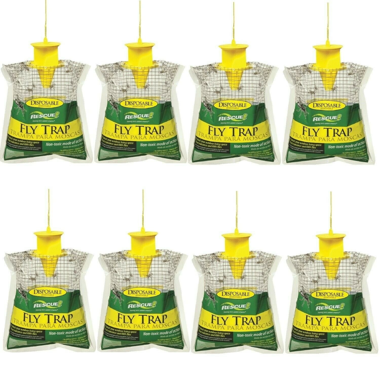RESCUE! Sterling Outdoor Disposable Fly Catcher, Control Trap with