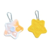 Dimple Fidget Spinner Toy - Push Pop Up It Bubble Fidget Sensory Toy, Set of 2, yellow and orange