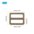 thumbnail image 2 of Uxcell Metal Tri-glide Slide Buckle, Zinc Alloy Adjuster Sliders Webbing Strap Fasteners for Bag Belt Dog Copper 25mm, 2 of 7