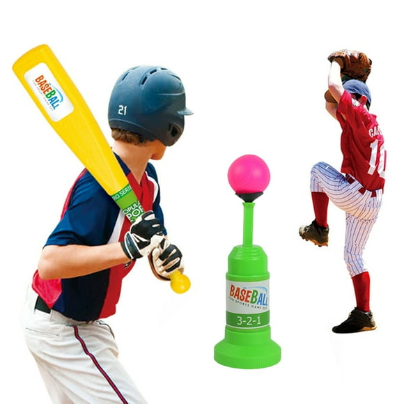 Kids Baseball Set Training Automatic Launcher Baseball Bat Toy Baseball Game Set