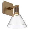 thumbnail image 4 of 63143LEDD-ABB/CLR Access Lighting Port Nine - 9W 1 LED Wall Sconce In Transitional Style-11.5 Inches Tall and 8 Inches Wide-Antique Brushed Brass, 4 of 7