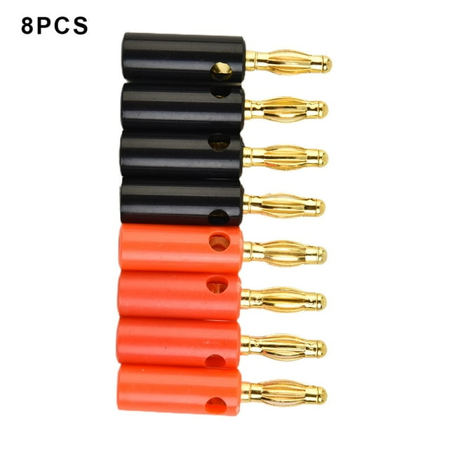 High Quality 4mm Banana Plug Male Connector Gold Audio Speaker Wire Cables