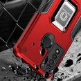thumbnail image 4 of TJS for TCL 20 XE Phone Case, [Military Grade] Heavy Duty Protective Cover, Magnetic Support Ring Kickstand Phone Case (Red), 4 of 8