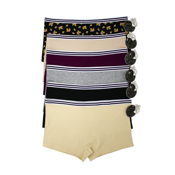 Paquete de Bóxer para dama Adda Lingerie Modelo Gilda, Bóxer sin costuras, Colores surtidos