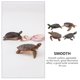 thumbnail image 5 of FELTECHELECTR 4 figuras de tortuga de juguete realistas, pequeños animales de plástico, modelo de tortuga para bañera, piscina, juguete., 5 of 6