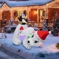 thumbnail image 1 of Inflable Navideño Oso Polar Gorro De Navidad Amigos 2.10mts La Merced Decoración Navideña, 1 of 6