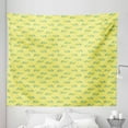 thumbnail image 1 of Turtle Tapestry, Cartoon Pattern Abstract Tortoise Pattern Woodland Fauna, Fabric Wall Hanging Decor for Bedroom Living Room Dorm, 5 Sizes, Green and Yellow, by Ambesonne, 1 of 1